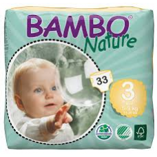 Bambo Nature Eco Disposable Nappies Size 3: 5-9 kg's 33's (midi)