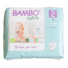 Bambo Nature Eco Disposable Nappies Size 2: 3-6 kg 30's (mini)