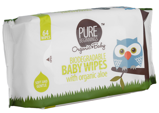Biodegradable Baby Wipes (Pure Beginnings) with organic